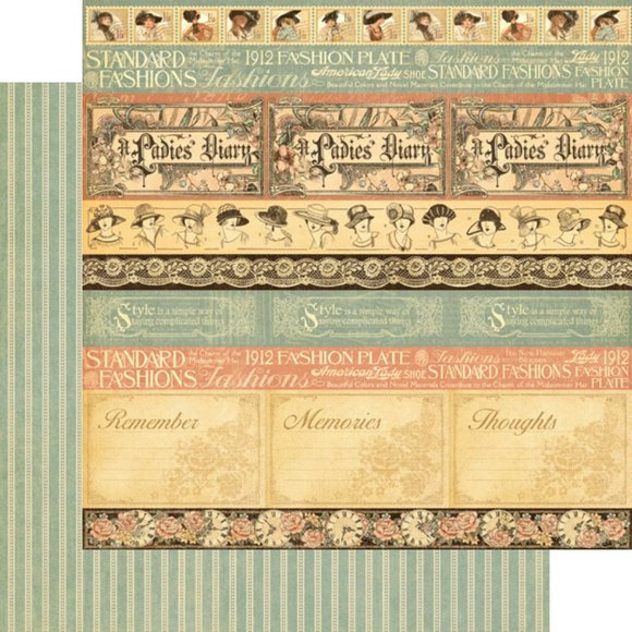 2 Graphic 45 A LADIES DIARY 6" x 6" Scrapbook Card Making Paper Pads 48 Sheets - Picture 12 of 13